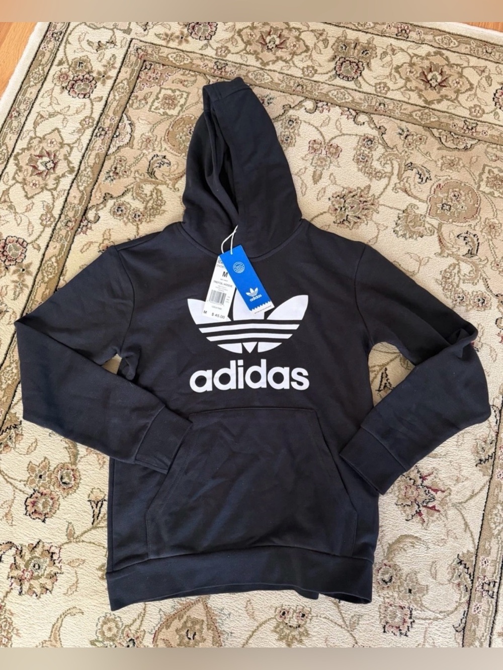 NWT KIDS Adidas Trefoil Hoodie Sweatshirt Logo Size Medium